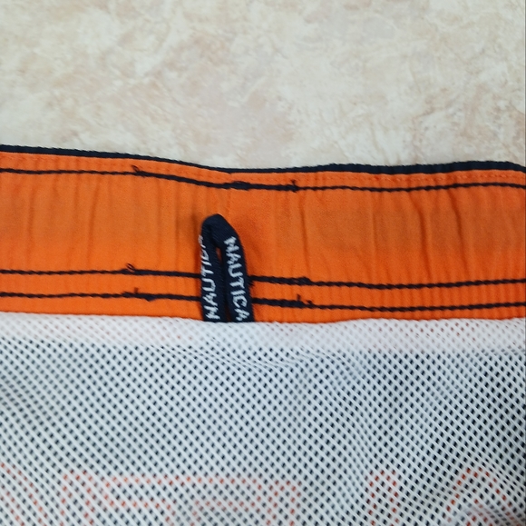 NAUTICA Colorblock Swim Trunks Men's Medium Lined Drawstring - Picture 5 of 8